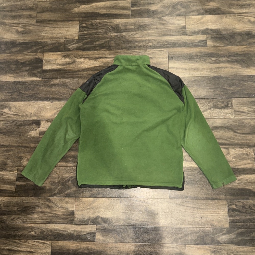 The North Face Fleece Full-Zip Jacket Outdoor Hiking Men's Size L Green Grey - Picture 8 of 8